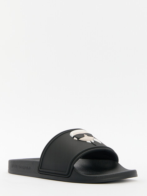 Женские сланцы KARL LAGERFELD KONDO 2.0 Karl NFT Slide, Артикул KL80905A, черный | 4643643. Ракурс 3