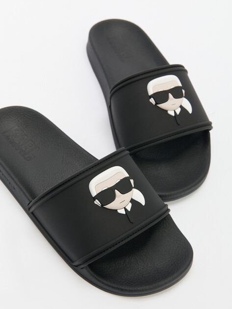 Женские сланцы KARL LAGERFELD KONDO 2.0 Karl NFT Slide, Артикул KL80905A, черный | 4643643. Ракурс 6