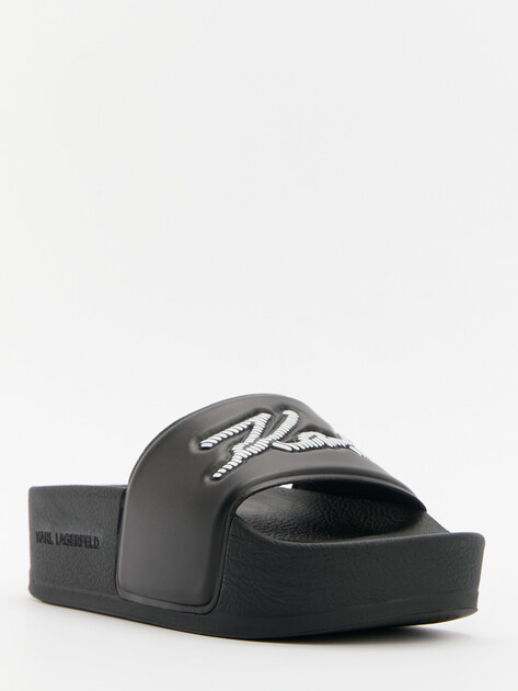Женские сланцы KARL LAGERFELD KONDO MAXI Whipstitch Slide, Артикул KL80872, черный | 4643684. Ракурс 3 Женские сланцы KARL LAGERFELD KONDO MAXI Whipstitch Slide, Артикул KL80872, черный | 4643684. Ракурс 3