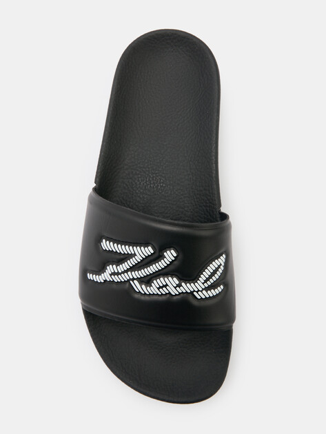 Женские сланцы KARL LAGERFELD KONDO MAXI Whipstitch Slide, Артикул KL80872, черный | 4643684. Ракурс 5 Женские сланцы KARL LAGERFELD KONDO MAXI Whipstitch Slide, Артикул KL80872, черный | 4643684. Ракурс 5