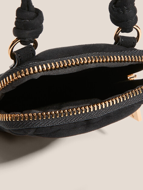 Женская сумка для смартфона LOVE MOSCHINO SLG EMBOSSED Q SUEDE, Артикул JC5645PP, черный | 4643912. Ракурс 4