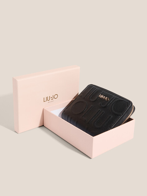 Женский кошелёк LIU∙JO M ZIP AROUND, Артикул AF5156, черный | 4643933. Ракурс 4