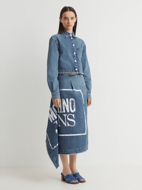 Юбка миди MO5CH1NO JEANS DENIM, Артикул 0106 SS25, серо-синий | 4644486. Ракурс 2 Юбка миди MO5CH1NO JEANS DENIM, Артикул 0106 SS25, серо-синий | 4644486. Ракурс 2