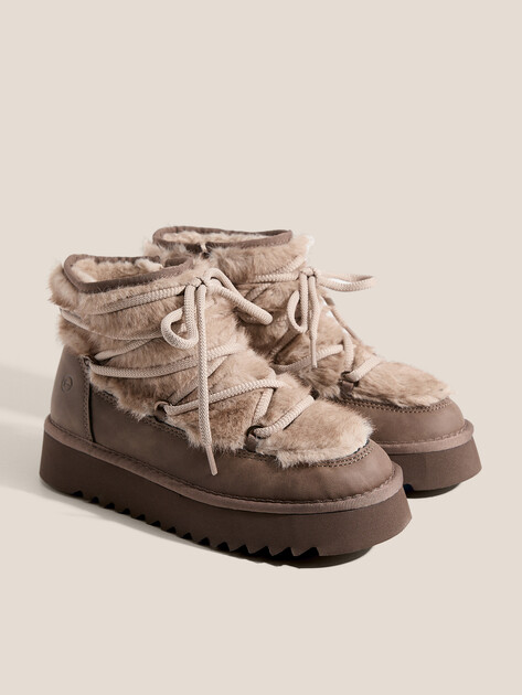 Женские угги TAMARIS ZAMORA, Артикул 1-1-26475-45, серо-коричневый | 4646551. Ракурс 2