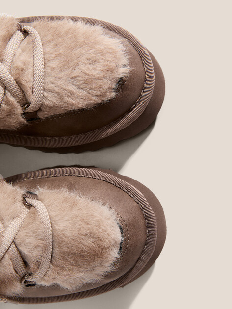 Женские угги TAMARIS ZAMORA, Артикул 1-1-26475-45, серо-коричневый | 4646551. Ракурс 3