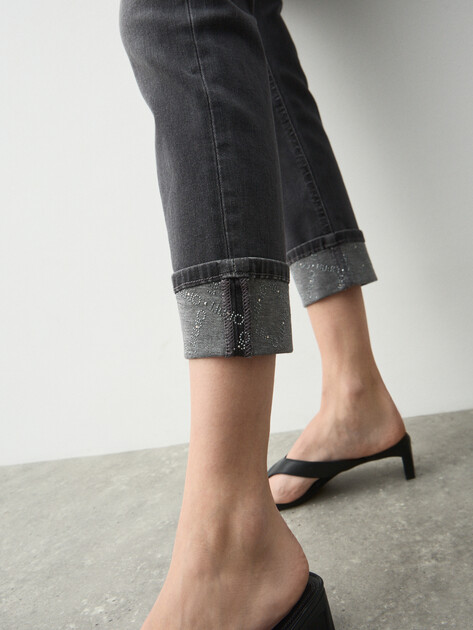 Женские джинсы скинни LIU∙JO B.UP MONROE REG.W. Den., Артикул UF5006, серый | 4648210. Ракурс 3