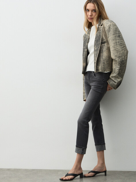 Женские джинсы скинни LIU∙JO B.UP MONROE REG.W. Den., Артикул UF5006, серый | 4648210. Ракурс 5