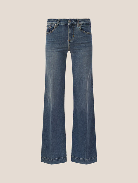 Женские широкие джинсы  LIU∙JO AUTHENTIC FLARE R.W., Артикул UF5068, синий | 4648274. Ракурс 6