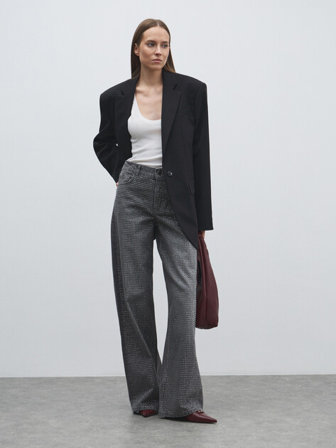 Женские широкие джинсы LIU∙JO PANT.BAGGY WILDE, Артикул UF5095, серый | 4648651. Ракурс 2 Женские широкие джинсы LIU∙JO PANT.BAGGY WILDE, Артикул UF5095, серый | 4648651. Ракурс 2