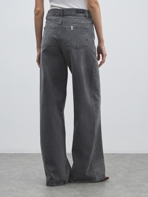 Женские широкие джинсы LIU∙JO PANT.BAGGY WILDE, Артикул UF5095, серый | 4648651. Ракурс 4 Женские широкие джинсы LIU∙JO PANT.BAGGY WILDE, Артикул UF5095, серый | 4648651. Ракурс 4