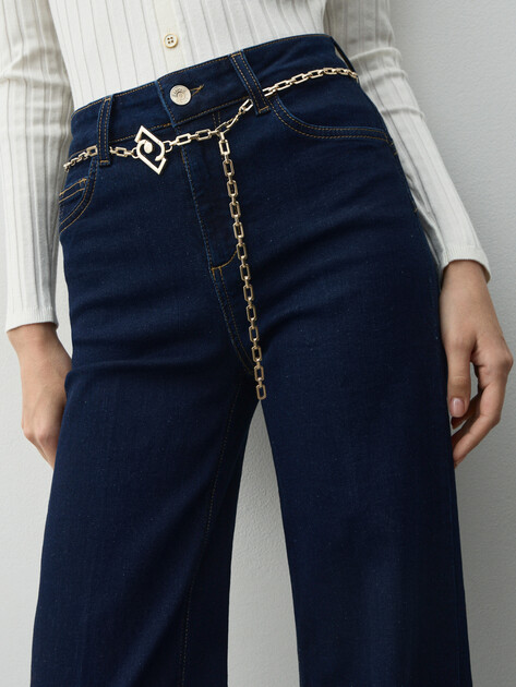 Женские джинсы клеш LIU∙JO ECS B.UP FLARE BELT, Артикул UF5097, темно-синий | 4648659. Ракурс 3 Женские джинсы клеш LIU∙JO ECS B.UP FLARE BELT, Артикул UF5097, темно-синий | 4648659. Ракурс 3