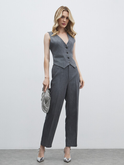 Женские прямые брюки LIU∙JO PANT.STRAIGHT ELASTIC H.W., Артикул UF5143, серый | 4648889. Ракурс 2 Женские прямые брюки LIU∙JO PANT.STRAIGHT ELASTIC H.W., Артикул UF5143, серый | 4648889. Ракурс 2