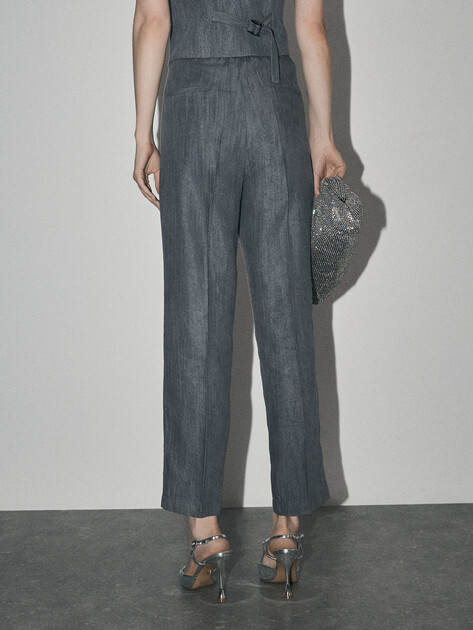 Женские прямые брюки LIU∙JO PANT.STRAIGHT ELASTIC H.W., Артикул UF5143, серый | 4648889. Ракурс 4 Женские прямые брюки LIU∙JO PANT.STRAIGHT ELASTIC H.W., Артикул UF5143, серый | 4648889. Ракурс 4