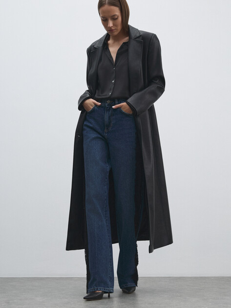 Женские широкие джинсы LIU∙JO PANT.STRAIGHT PIZZO H.W., Артикул UF5216, темно-синий | 4648914. Ракурс 2 Женские широкие джинсы LIU∙JO PANT.STRAIGHT PIZZO H.W., Артикул UF5216, темно-синий | 4648914. Ракурс 2