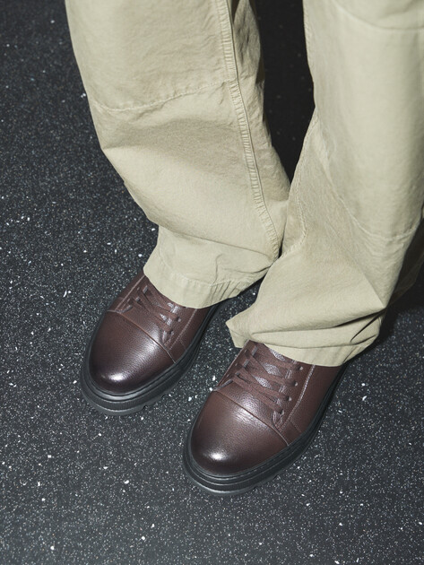 Мужские высокие кеды TENDANCE, Артикул ALA98S-B03, темно-коричневый | 4649466. Ракурс 6