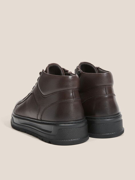 Мужские высокие кеды TENDANCE, Артикул ALA98S-B03, темно-коричневый | 4649466. Ракурс 5