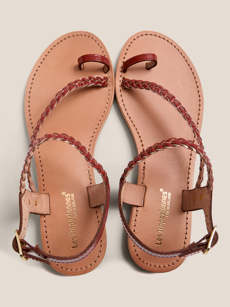Женские сандалии LES TROPEZIENNES, Артикул HAPYDEA, бордовый | 4650855. Ракурс 4