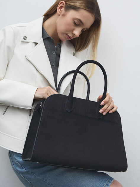 Женский тоут CALZETTI, Артикул ASHLEY, черно-синий | 4651043. Ракурс 5