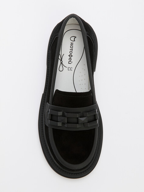 Детские лоферы КОТОФЕЙ, Артикул 632342-22, черный | 4655717. Ракурс 4 Детские лоферы КОТОФЕЙ, Артикул 632342-22, черный | 4655717. Ракурс 4