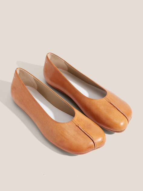 Балетки MM6 MAISON MARGIELA, Артикул S59WZ0097, коричнево-оранжевый | 4658595. Ракурс 2 Балетки MM6 MAISON MARGIELA, Артикул S59WZ0097, коричнево-оранжевый | 4658595. Ракурс 2