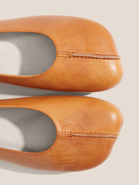 Балетки MM6 MAISON MARGIELA, Артикул S59WZ0097, коричнево-оранжевый | 4658595. Ракурс 3 Балетки MM6 MAISON MARGIELA, Артикул S59WZ0097, коричнево-оранжевый | 4658595. Ракурс 3