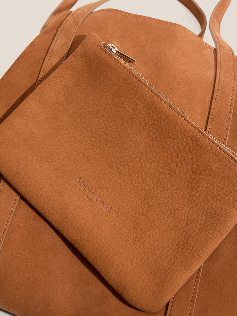 Женский шоппер MAISON DAVID, Артикул EMMA, коричнево-оранжевый | 4661376. Ракурс 2