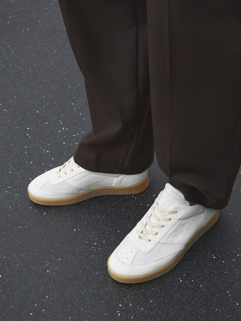 Мужские кеды MM6 MAISON MARGIELA SNEAKERS, Артикул SH1WS0012, молочно-белый | 4661662. Ракурс 6