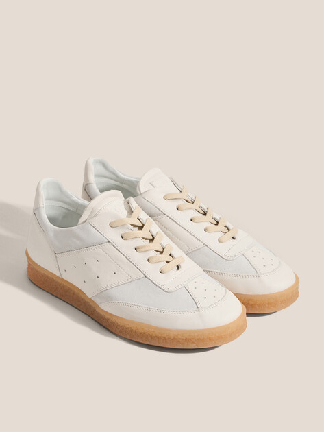 Мужские кеды MM6 MAISON MARGIELA SNEAKERS, Артикул SH1WS0012, молочно-белый | 4661662. Ракурс 2