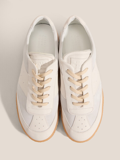 Мужские кеды MM6 MAISON MARGIELA SNEAKERS, Артикул SH1WS0012, молочно-белый | 4661662. Ракурс 4