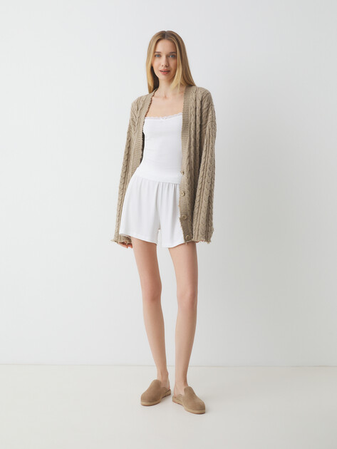 Женский топ GUESS LIA TANK TOP, Артикул O5GP00KCQ72, белый | 4663207. Ракурс 2