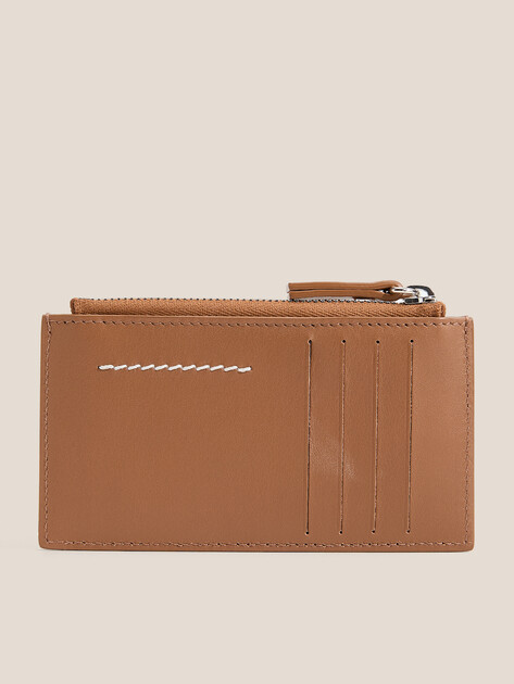 Картхолдер MM6 MAISON MARGIELA NUMERIC BIFOLD WALLET, Артикул SA5UI0016, бежево-коричневый | 4664297. Ракурс 2