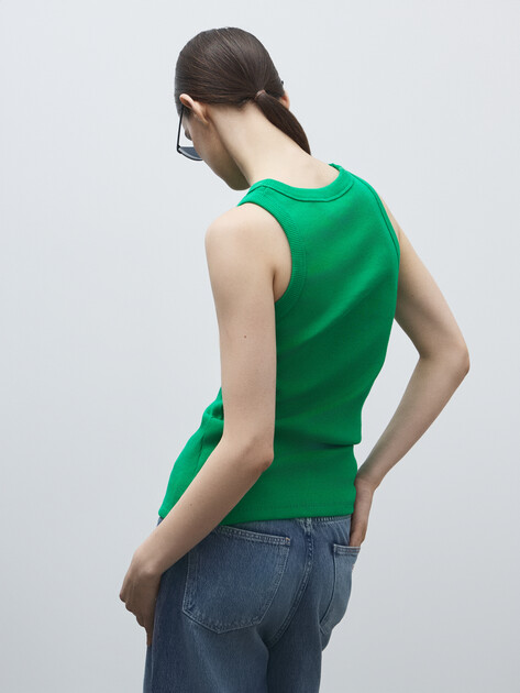 Женская майка MAISON DAVID, Артикул ALINA-2, зеленый | 4664455. Ракурс 4