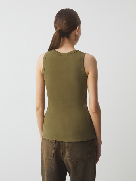 Женская майка MAISON DAVID, Артикул KATERINA-2, хаки | 4664709. Ракурс 4