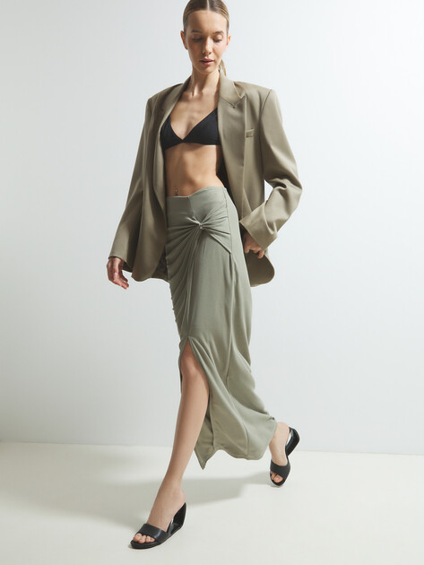 Юбка макси GUESS AIMEE JEWEL DRAP SKIRT, Артикул W5GD0EKAQL2, серо-зеленый | 4666127. Ракурс 5 Юбка макси GUESS AIMEE JEWEL DRAP SKIRT, Артикул W5GD0EKAQL2, серо-зеленый | 4666127. Ракурс 5