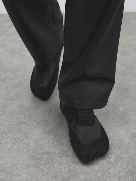 Мужские кеды MM6 MAISON MARGIELA SNEAKERS, Артикул SH3WS0012, черный | 4670028. Ракурс 6
