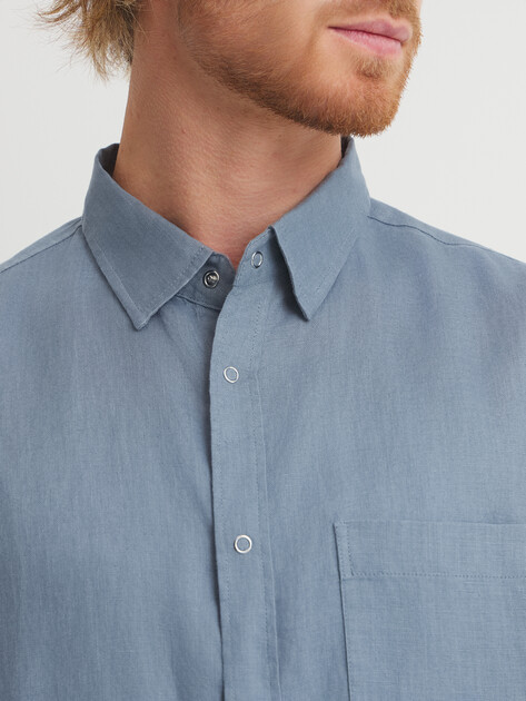 Мужская рубашка MAISON DAVID, Артикул ML2120-1, серо-синий | 4670875. Ракурс 3 Мужская рубашка MAISON DAVID, Артикул ML2120-1, серо-синий | 4670875. Ракурс 3