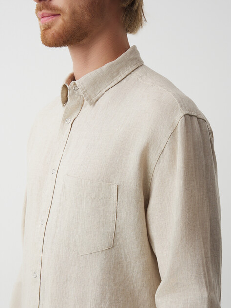 Мужская рубашка MAISON DAVID, Артикул ML2120-1, песочно-бежевый | 4670995. Ракурс 3 Мужская рубашка MAISON DAVID, Артикул ML2120-1, песочно-бежевый | 4670995. Ракурс 3