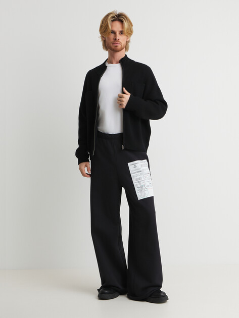 Мужские брюки MM6 MAISON MARGIELA, Артикул SH0KA0013, черный | 4673092. Ракурс 2