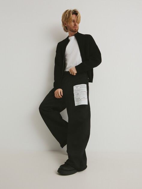 Мужские брюки MM6 MAISON MARGIELA, Артикул SH0KA0013, черный | 4673092. Ракурс 5