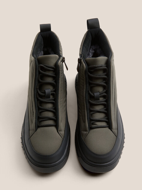 Мужские Дутики Tendance AX62562-5 темный хаки