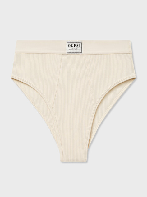 Женские трусы GUESS TESSA HIGH WAIST BRAZILIAN, Артикул O4BE15KCDA2, молочно-белый | 4675719. Ракурс 3
