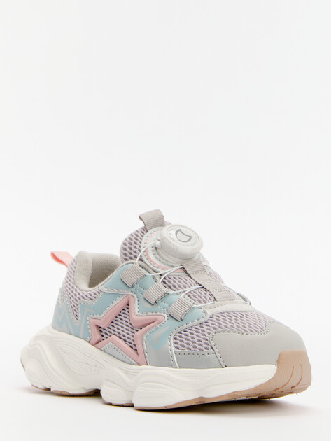 Детские кроссовки КОТОФЕЙ, Артикул 144279-11, серовато-розовый | 4676393. Ракурс 2