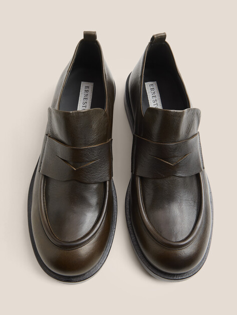 Женские лоферы ERNESTO DOLANI TENCO DONNA, Артикул 9DTEN18, темный хаки | 4677355. Ракурс 4