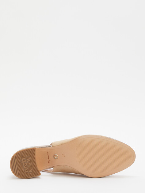 Женские туфли с открытой пяткой (слинг-бэк) TAMARIS KEALA, Артикул 1-29630-44 (K), бежевый | 4680378. Ракурс 4 Женские туфли с открытой пяткой (слинг-бэк) TAMARIS KEALA, Артикул 1-29630-44 (K), бежевый | 4680378. Ракурс 4