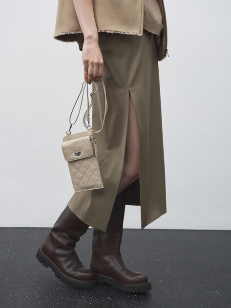 Женская сумка для смартфона TENDANCE, Артикул OU16347, светло-бежевый | 4681149. Ракурс 5