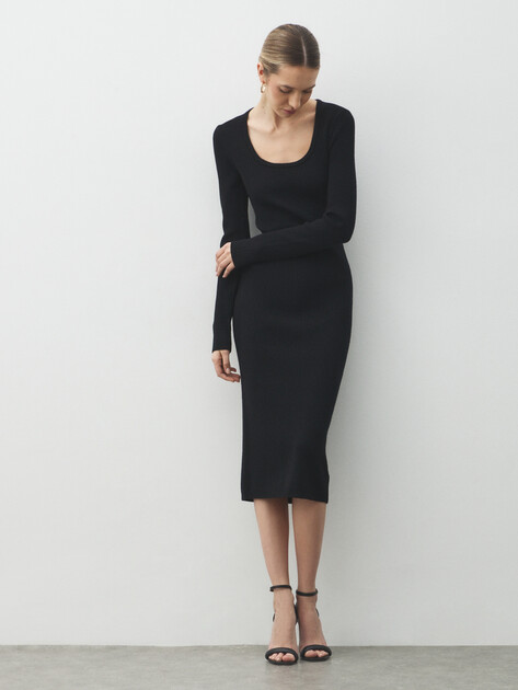 Женское платье MAISON DAVID, Артикул 2024-163, черный | 4684044. Ракурс 2