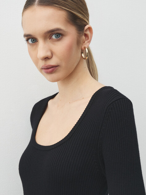 Женское платье MAISON DAVID, Артикул 2024-163, черный | 4684044. Ракурс 3