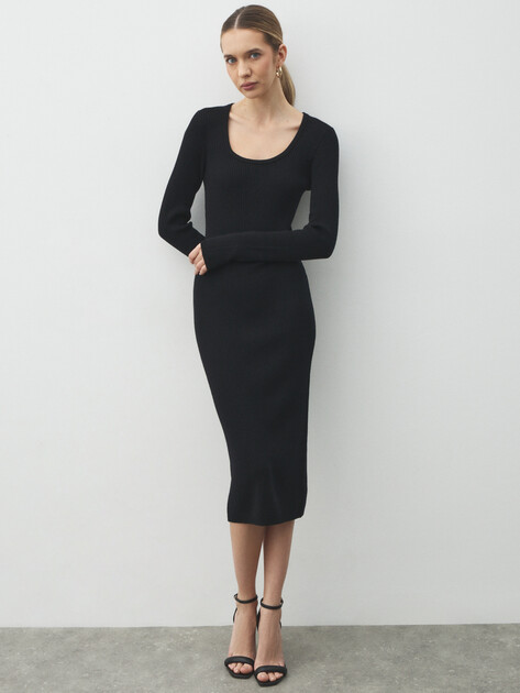 Женское платье MAISON DAVID, Артикул 2024-163, черный | 4684044. Ракурс 5