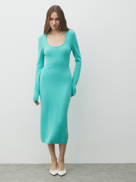 Женское платье MAISON DAVID, Артикул 2024-163, лазурный | 4684053. Ракурс 2