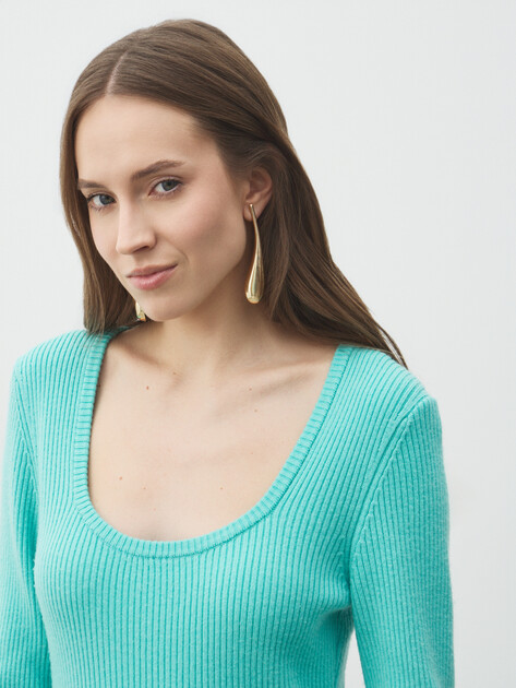 Женское платье MAISON DAVID, Артикул 2024-163, лазурный | 4684053. Ракурс 3